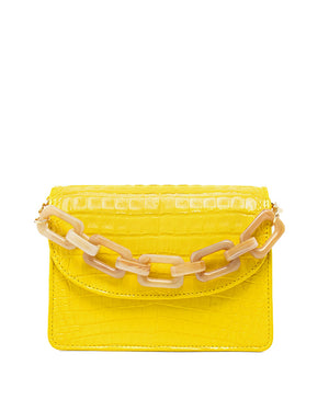Valencia Bag with Chain in Yellow