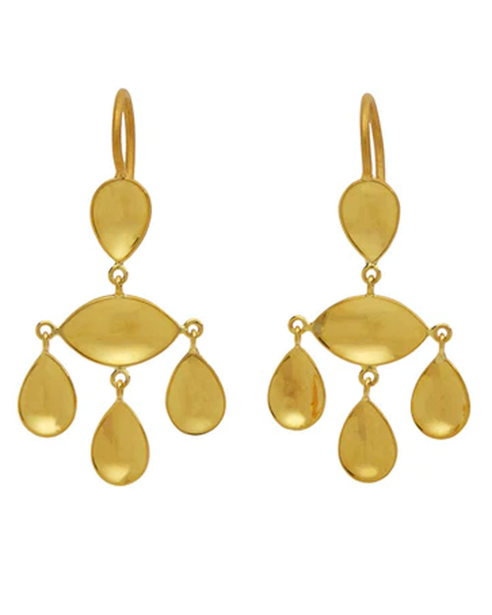 Gold Marquise Mirror Earrings