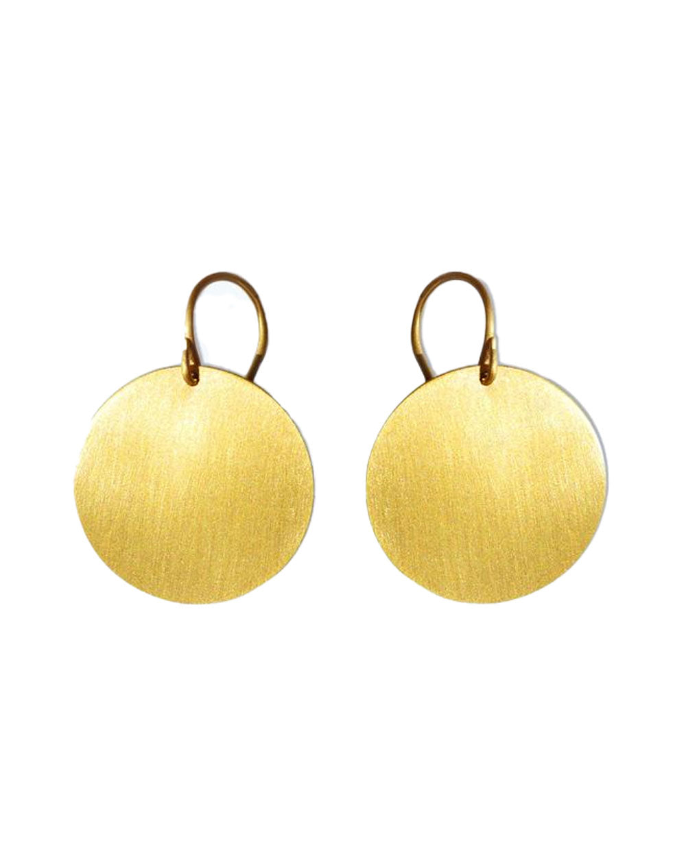 Gold Sequin Disc Earrings