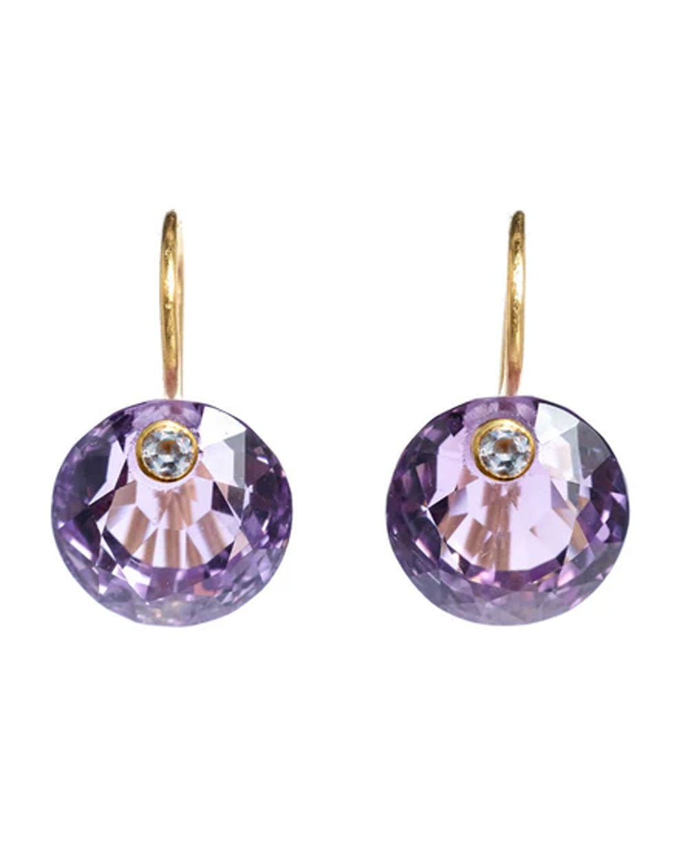 Small Amethyst and Tanzanite Gem Earrings