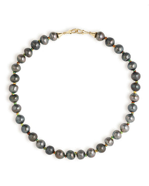 Black Keishi Mauli Pearl Necklace