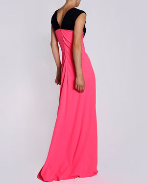 Pink and Black Tiger Ephrem Gown