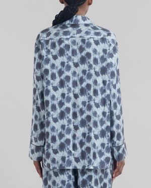 Antique Silver Crayon Leopard Button Up Shirt