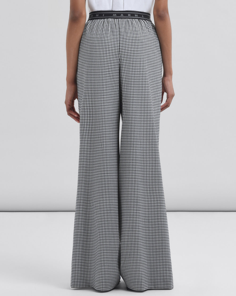 Black and White Check Palazzo Pant