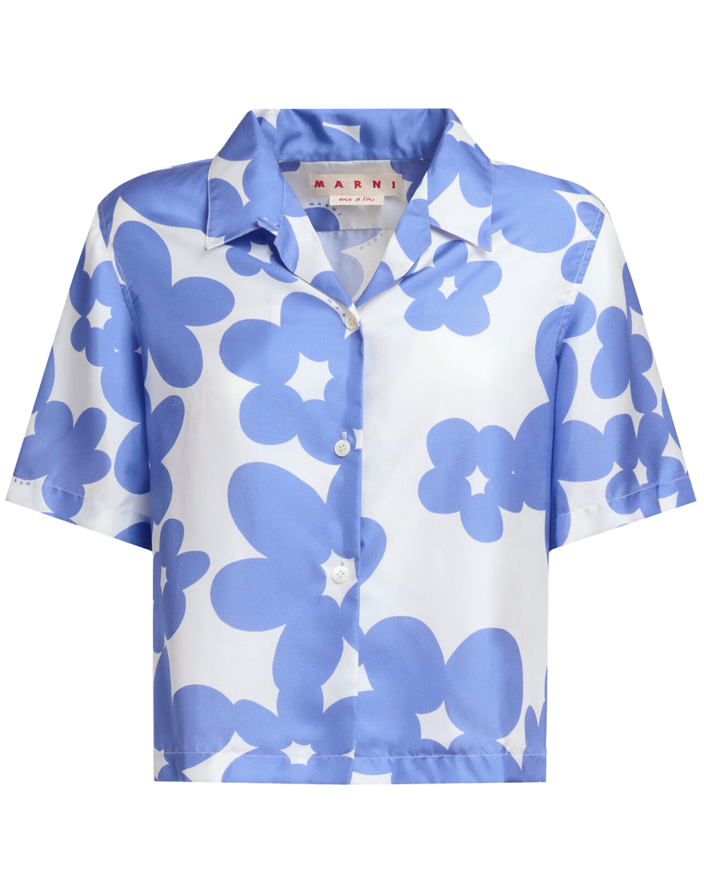 Blue Lilac Short Sleeve Bowling Shirt