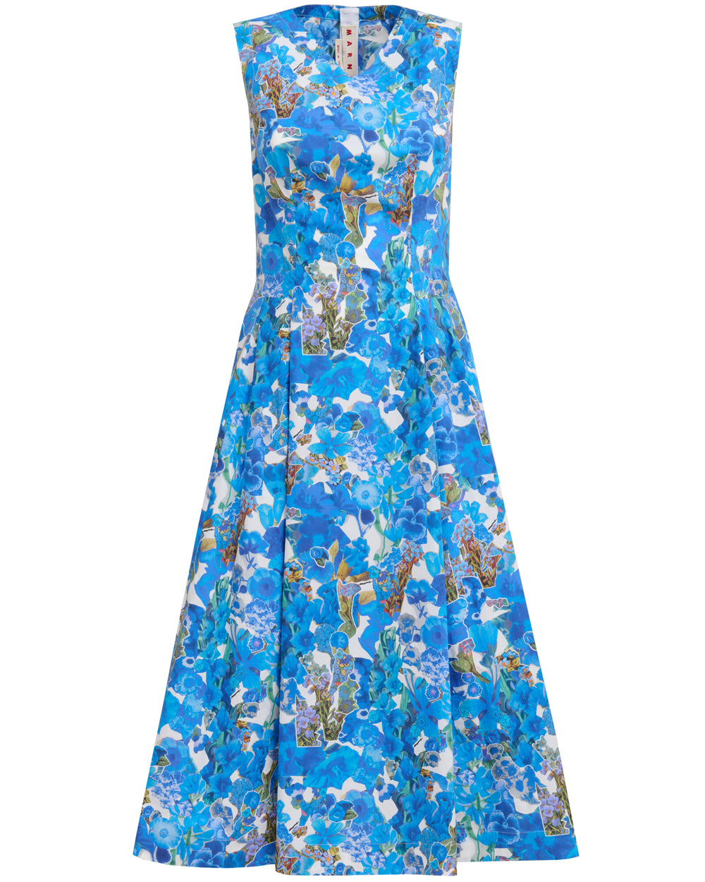 Cobalt Floral Print Aline Dress