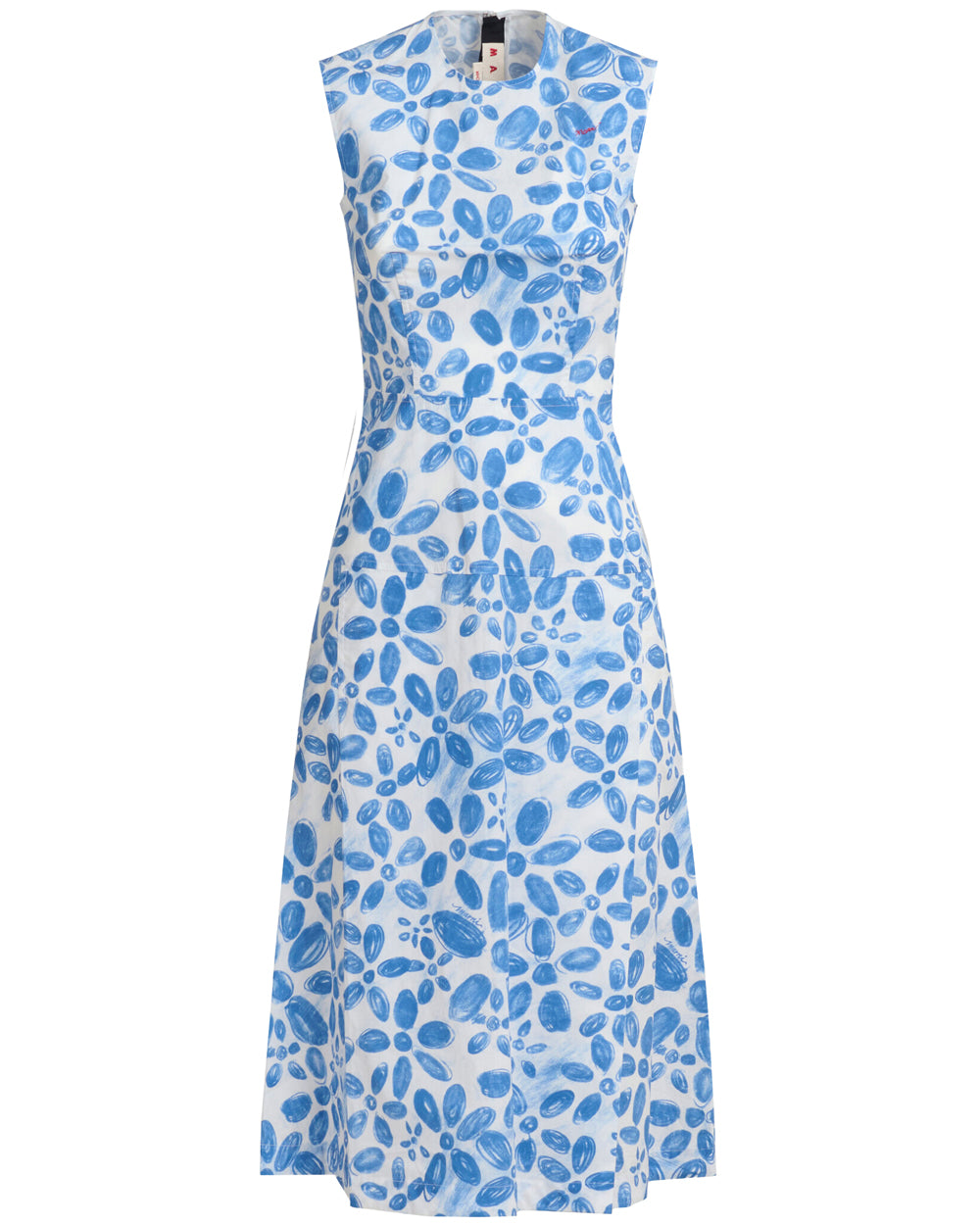 Iris Blue Sleeveless Embellished Aline Dress