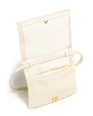 Leather Prisma Pouch in Ivory