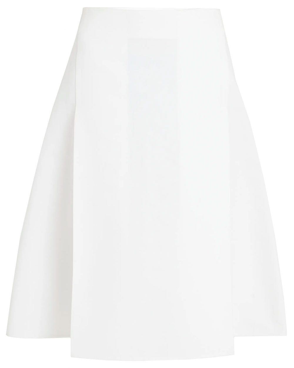 Lily White Double Pleat Midi Skirt