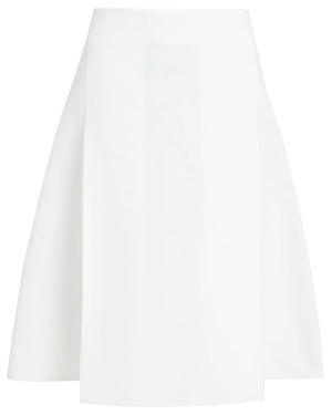 Lily White Double Pleat Midi Skirt
