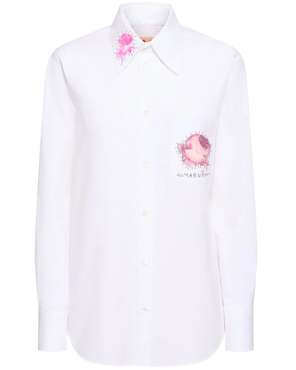 Lily White Embroidered Patchwork Long Sleeve Shirt