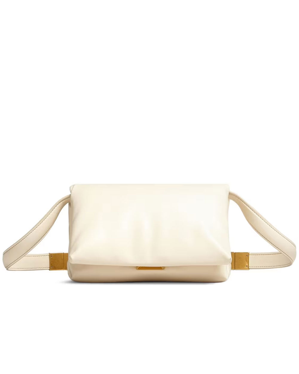 Prisma Small Leather Crossbody Bag in Ivory