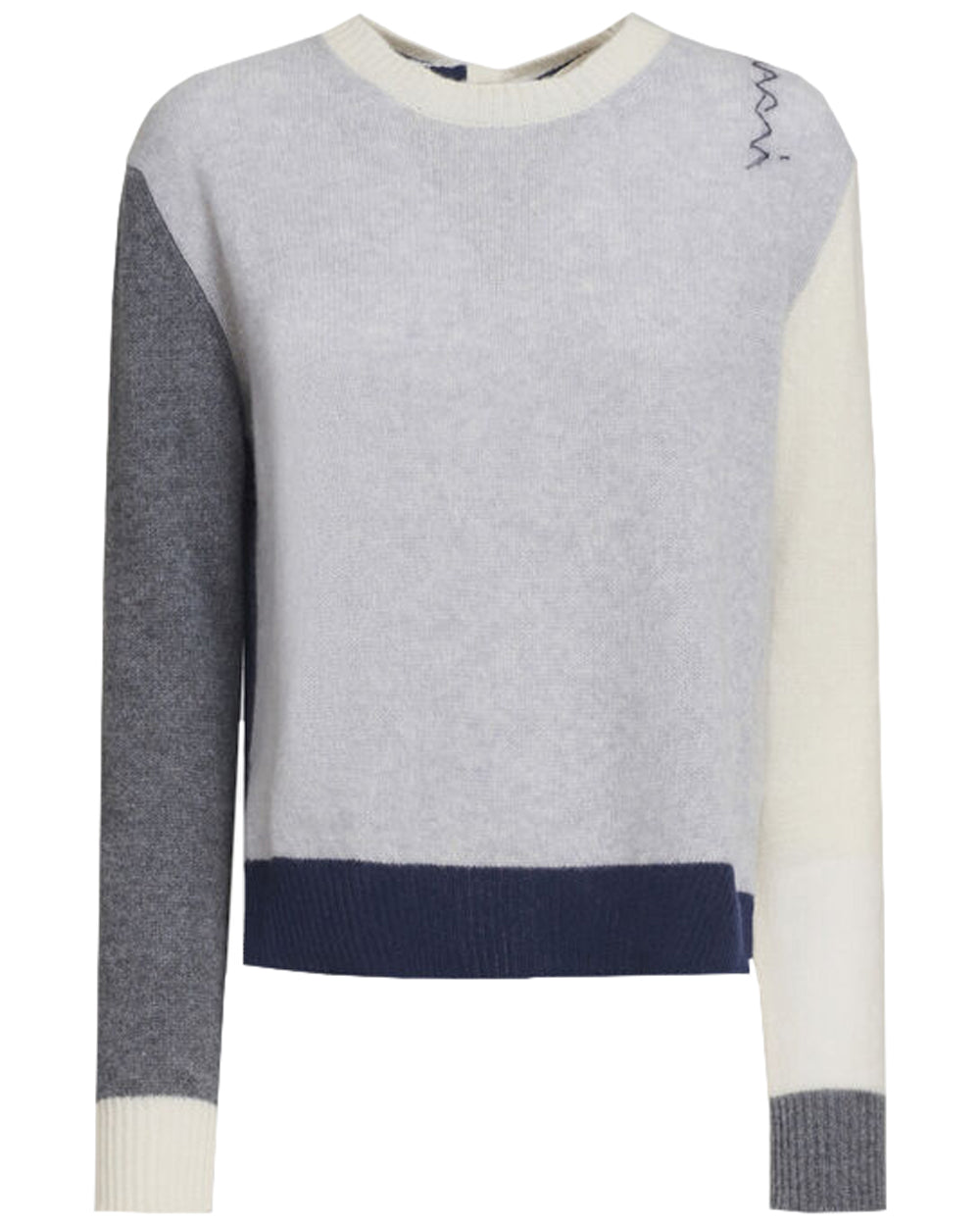 Sodium Colorblock Round Neck Sweater