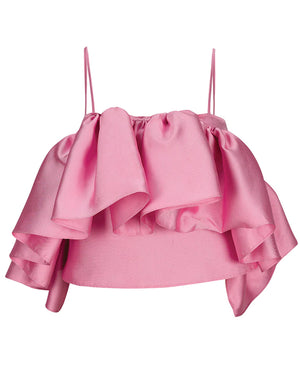 Pink Front Frill Top