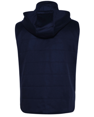 Blue Vest with Detachable Hood