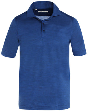 Blueberry Wool Short Sleeve Polo