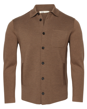 Brown Milano Stitch Overshirt