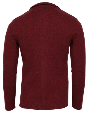 Burgundy Mouline Knit Jacket