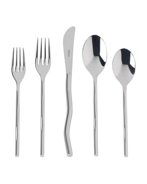 Squiggle 5-Piece Silver Cutlery Set