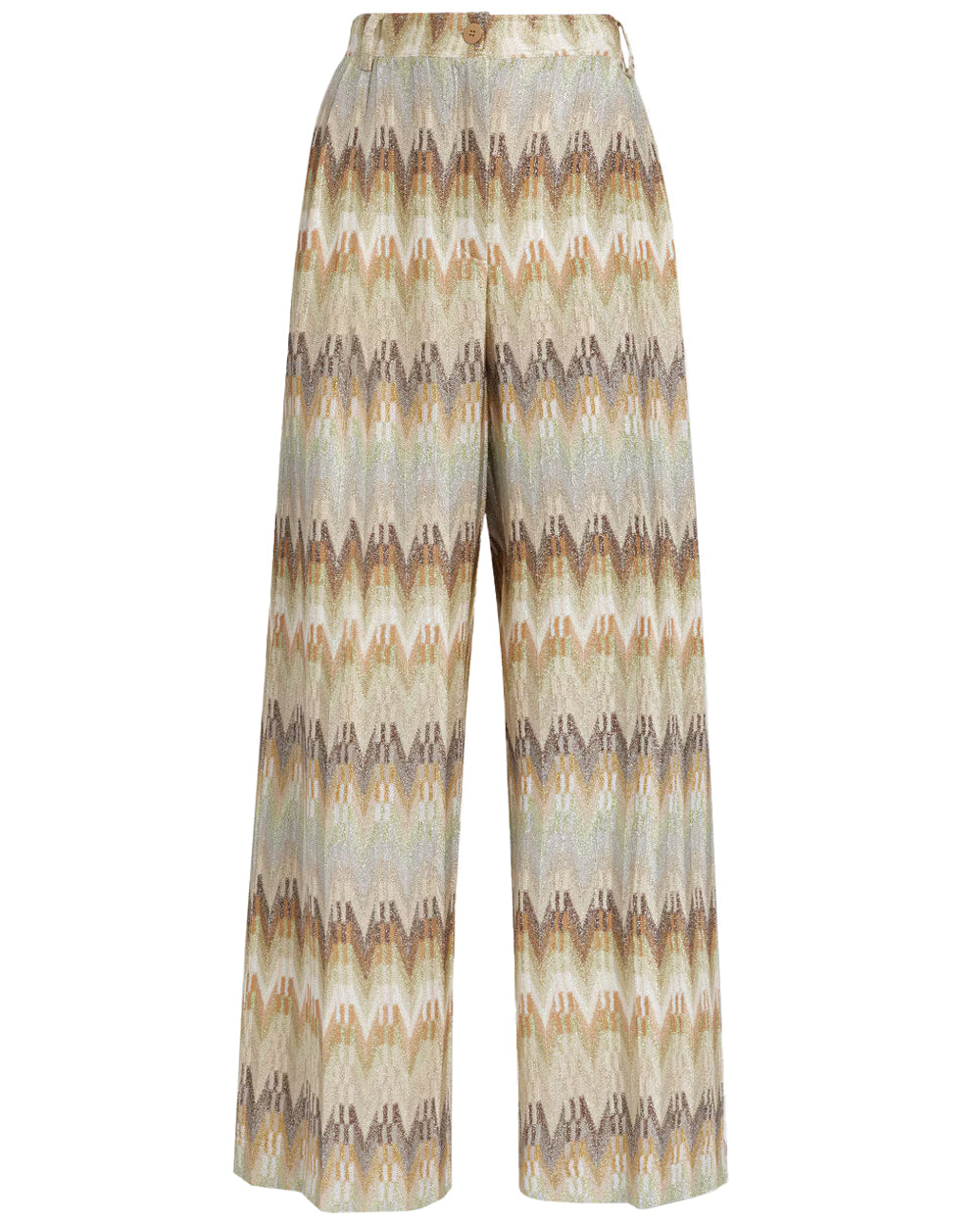 Green and Brown Zigzag Trouser