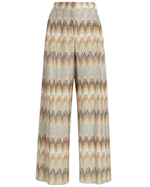 Green and Brown Zigzag Trouser