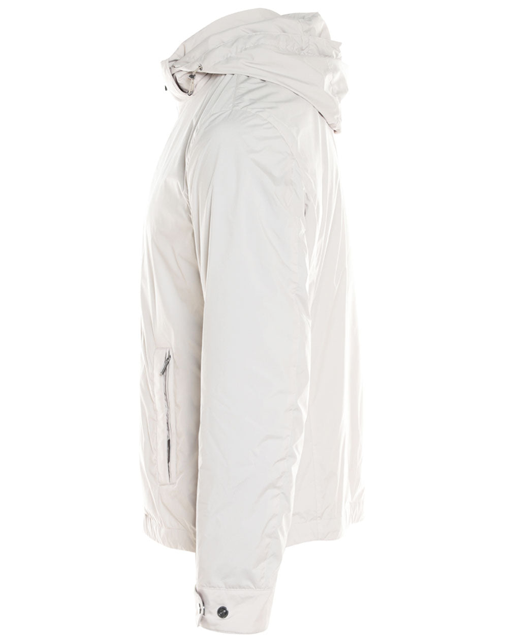 Cream Polyester Duccio Waterproof Hooded Jacket