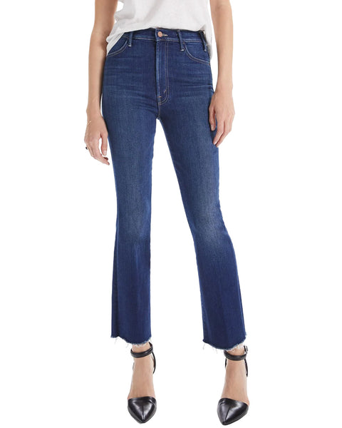 NWOT $288 MOTHER The Hustler Ankle Fray Thrilling Shots Blue Jeans Women's 2024 Sz 28