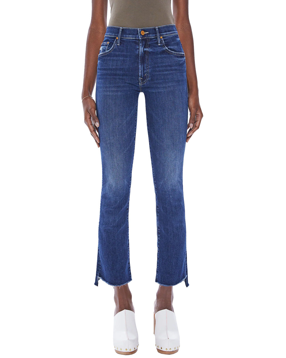 The Insider Crop Step Fray Jean in Teaming Up