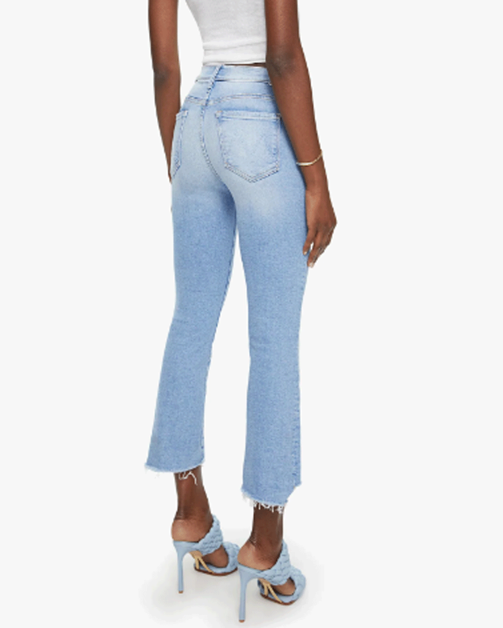 The Insider Crop Step Fray Jean in Lit