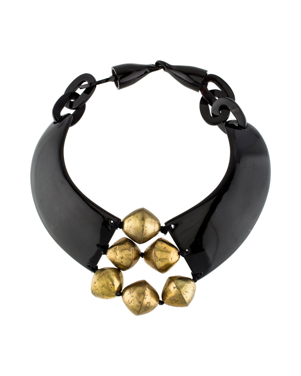 Black Horn Collar Necklace