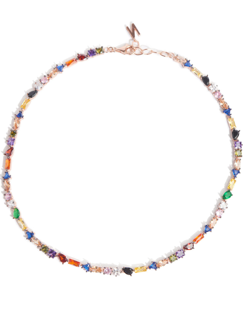 Multicolor Crystal Julie Tennis Necklace
