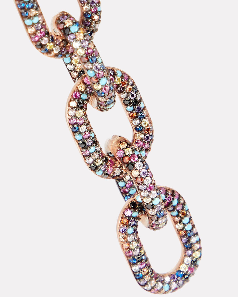 Multicolor Crystal Link Earrings