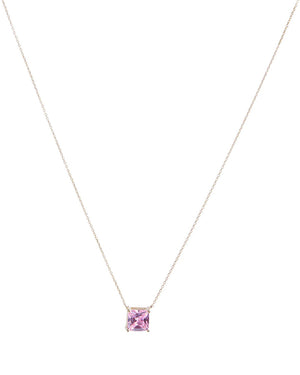 Maya Single Pink Stone Necklace