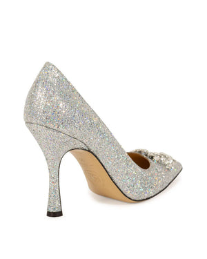 Lirum Glitter 90 Pumps in Silver