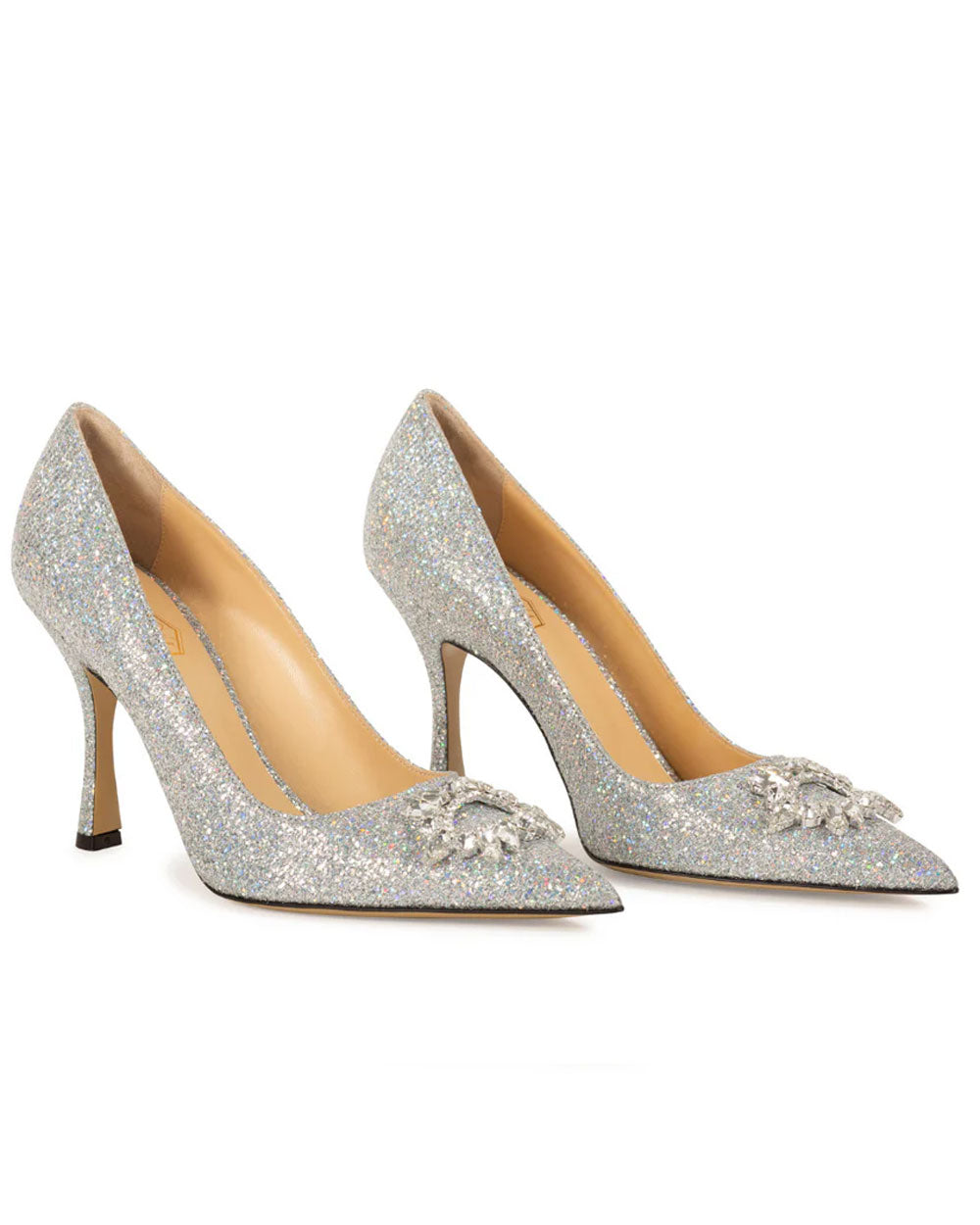 Lirum Glitter 90 Pumps in Silver