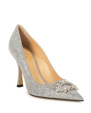 Lirum Glitter 90 Pumps in Silver