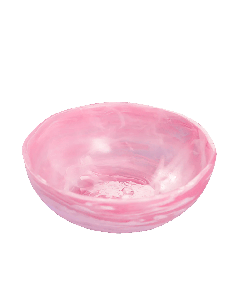 Large Wave Bowl in Pink Swirl
