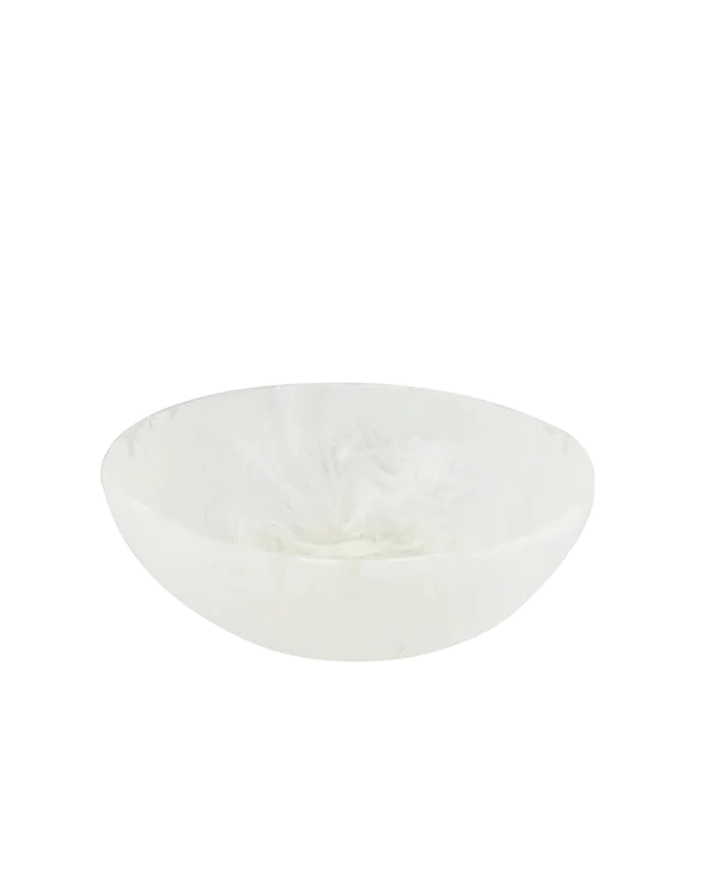 Medium Wave Bowl in White Swirl