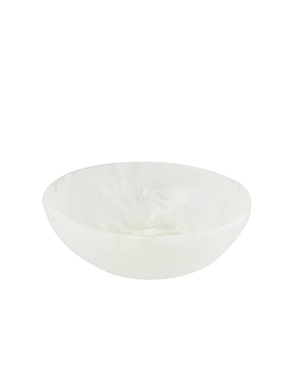Medium Wave Bowl in White Swirl