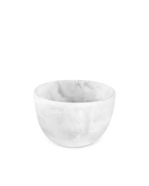 Small Deep Bowl in White Swirl