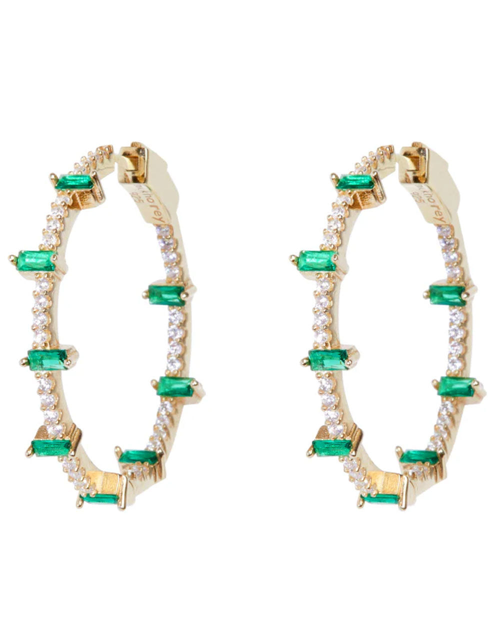 Green Houlehan Hoop Earrings