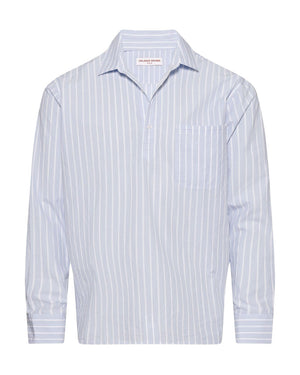 Serenity Blue and White Shanklin Collar Shirt