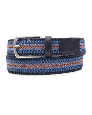 Woven Belt in Navy Blue and Blue