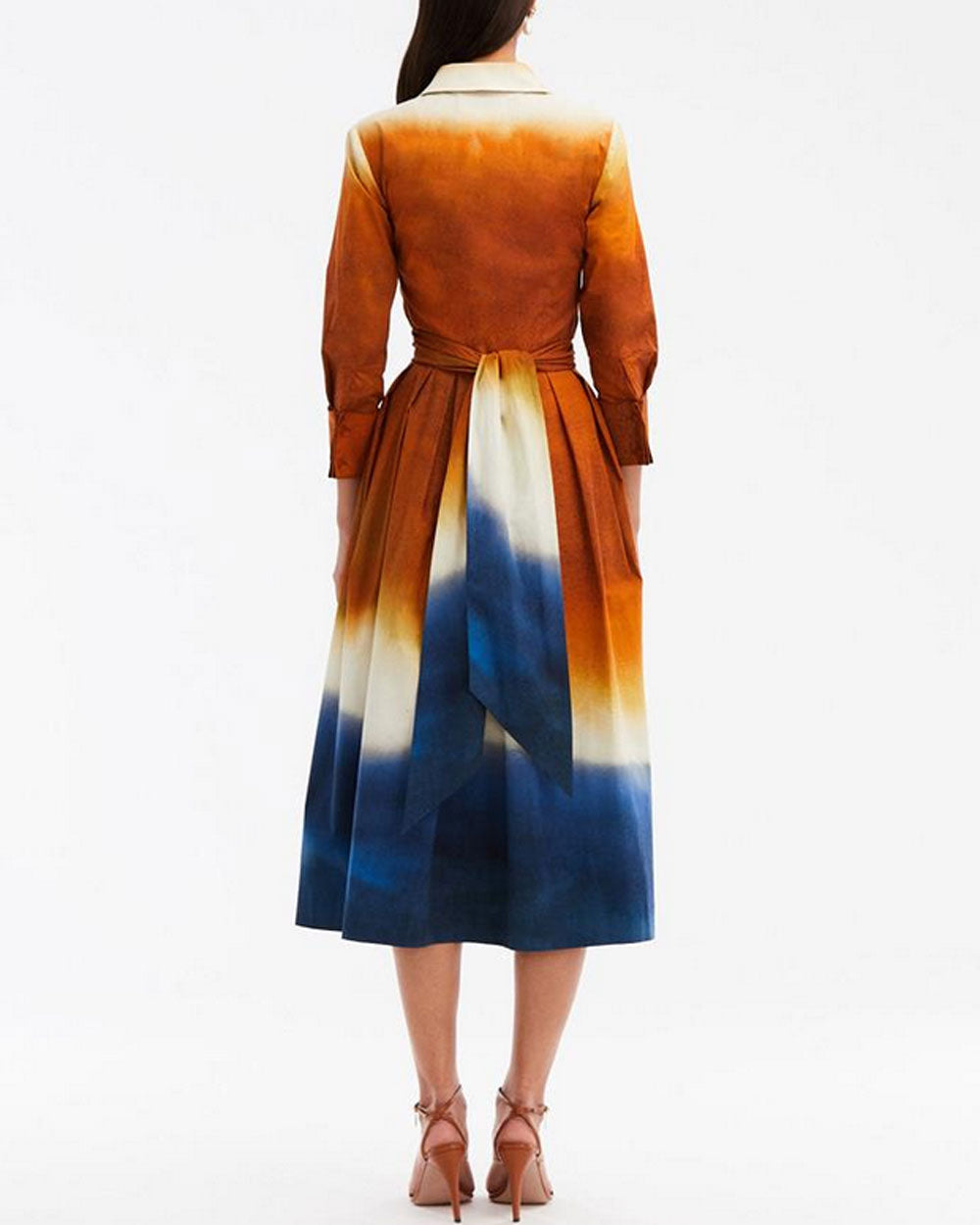 Canyon and Navy Ombre Wrap Dress