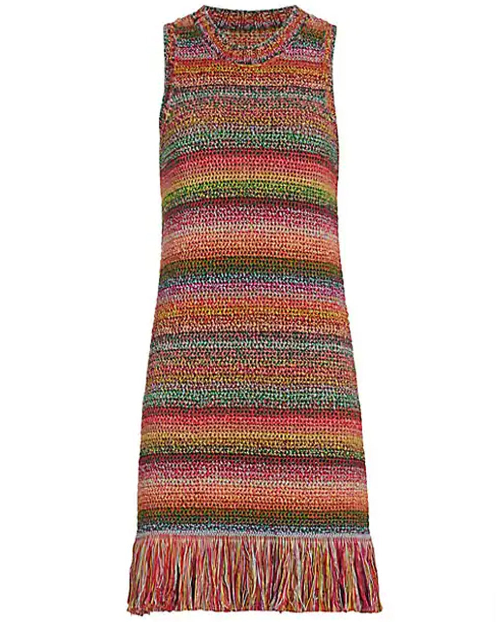 Oscar de la Renta Multicolor Crochet Fringe Mini Dress – Stanley