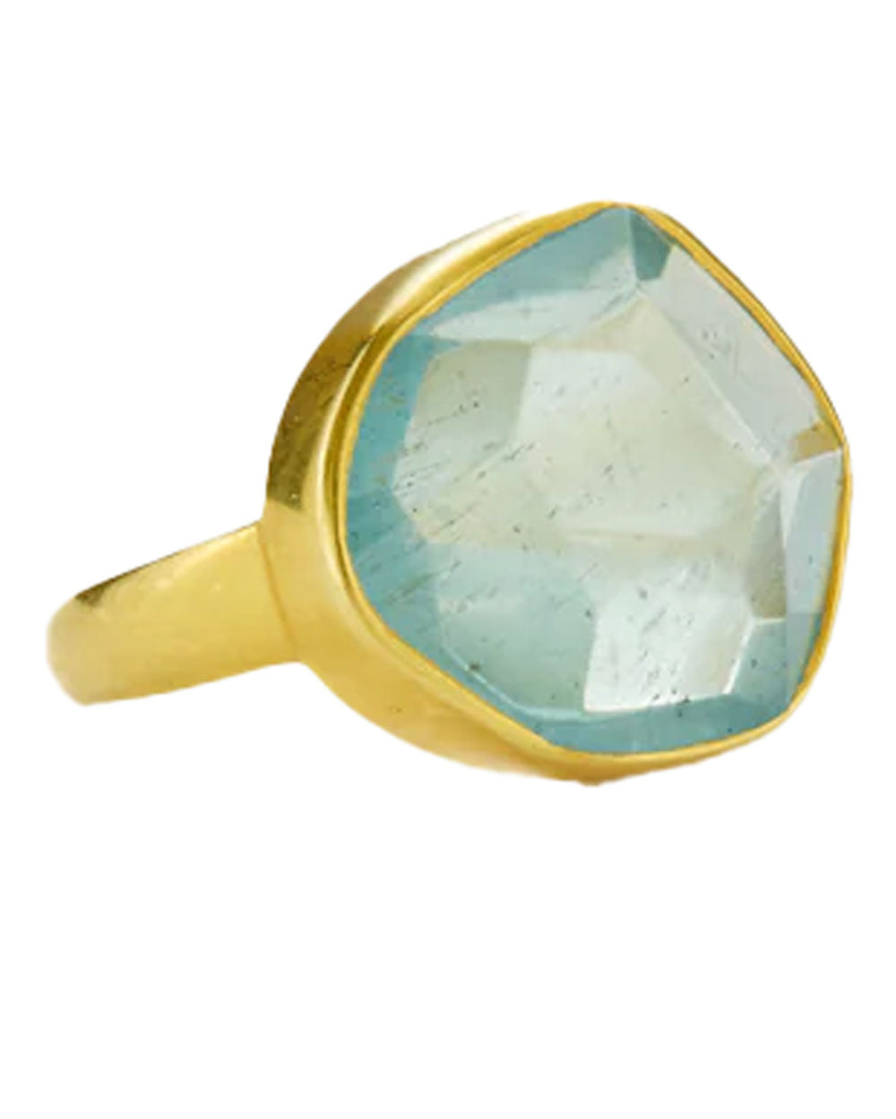 Aquamarine Greek Ring