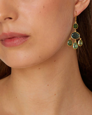 Green Tourmaline Gaia Jellyfish Earrings