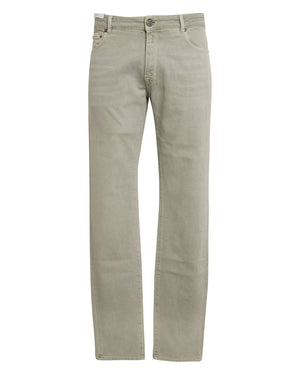 Washed Twill Denim Pant in Sage