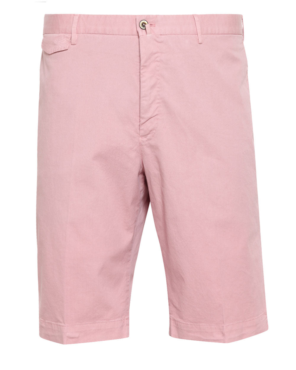 Soft Pink Cotton Blend Stretch Bermuda Short