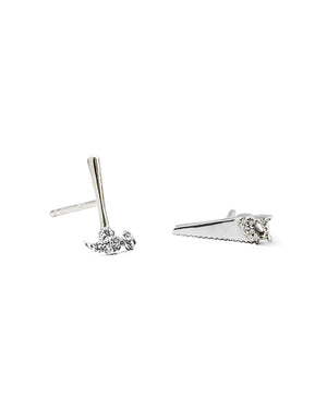 Handle With Care Saw and Hammer Stud Earrings
